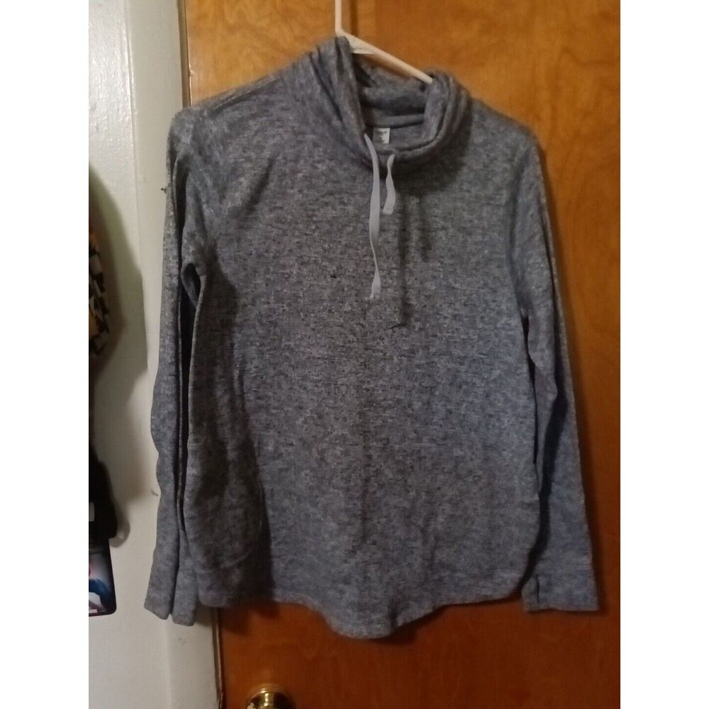 Old Navy Active Shirt Womens Med Gray Cowl Neck Essential Basic Minimalist